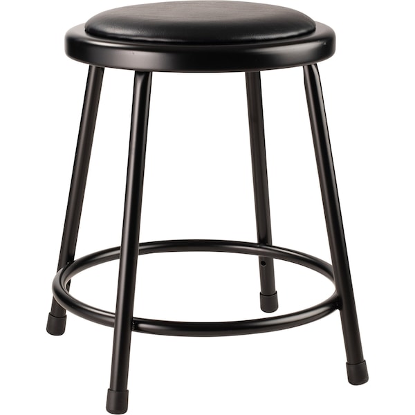 National Public Seating Stool, Steel, Vinyl, Black, 18" 6418-10 - main
